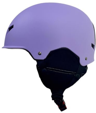 Folpus Schnee-Skihelm-Skizubehör, leichte Sporthelm-Kopfbedeckung für Snowboard-Radfahren, Winteraktivitäten, Outdoor-Sportarten, Lila, M