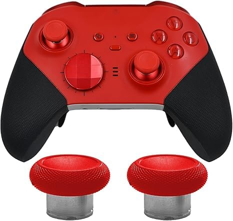 2Pcs Elite Controller Short Magnetic Thumbsticks Replacement for Xbox Elite Series 2 Controller, Elite Series 2/2 Core Thumbsticks Accessories for Xbox Elite Series 2 Core Controller(Red)