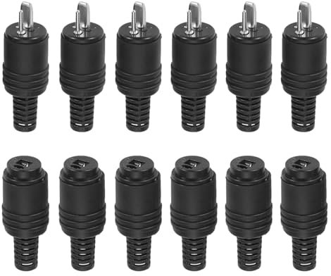 12 Pièces Connecteurs de Haut-Parleur DIN 2 Broches avec Bornes à Vis, fiches/prises haut-parleur DIN mâle/femelle, 2 Broches DIN Fiche Parleur, 2 Broches DIN Haut-Parleur fiche, pour Systèmes Audio 