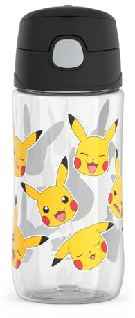 THERMOS FUNTAINER 16 Ounce Plastic Hydration Bottle with Spout, Pokemon
