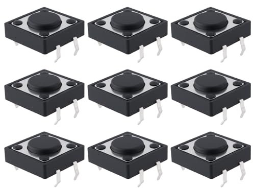OTOTEC 50 Mini Pulsadores Táctiles de 12 X 12 X 4,3 Mm para Productos Electrónicos de Hogar Inteligente.
