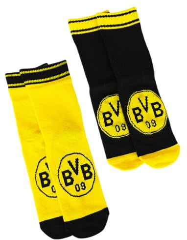 Dortmund Borussia Kindersocken - 2er-Pack - schwarzgelb |Kinder Socken | BVB 09