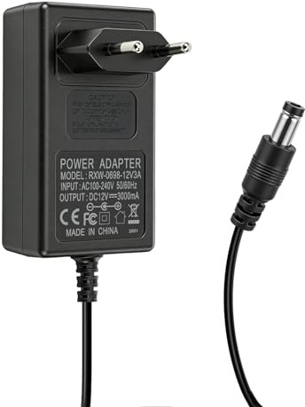12V 3A Netzteil Adapter, Universal Transformator AC 100-240V 50 60Hz zu DC 12V, 36W Netzadapter Steckernetzteil für LED Streifen CCTV Kamera LCD Monitor Router und TV Box, 5.5mm*2.5mm