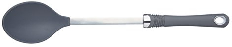 KitchenCraft Professional Nylon Cooking / Serving Spoon with Soft Grip Handle, 35.5 cm (14), Grey