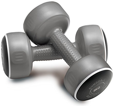 Body Sculpture Unisex's BW108-10 Dumbbells, Grey, 2x5KG