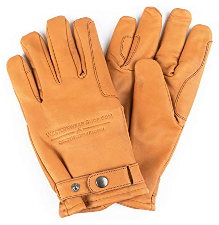 Westernwear Western Winter-Reithandschuhe aus Kalbsnappaleder Unisex braun - Lederhandschuhe Cowboy-Handschuhe (3XL)