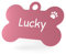 ENGRAVO Hundemarke mit Gravur in Pink 38mm | Knochen Halsbandanhänger personalisiert | Namensschild für Halsband | Anhänger Marke für Hunde, Welpen & Katzen | Dog Tag mit Wunschgravur