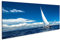 islandburner Tableau sur Toile Yacht à Voile avec voiles Blanches sur Bateau de Luxe en Haute mer 24A Cadre Affiche Poster Murale Tableaux
