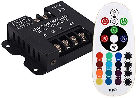 XUNATA 12V-24V High Power 10A/CH 30A RGB LED Controller+24Key Fernbedienung für LED-Streifen Licht