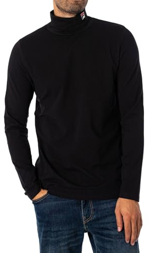 Fila Vintage Herren 60er Jahre Retro 19. Rollkragen Jersey Gr. XXXXL , Schwarz