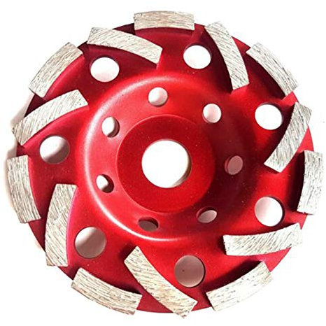 Disque de meulage diamant de 125 mm Double Turbo Abrasifs outil de béton meuleuse de meule de coupe de meule tasse, comme indiqué