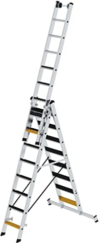 Stufen-Mehrzweckleiter Alu.Stufen 3x8 Arbeits-H.b.ca.6900mm Traversenbr.1200mm