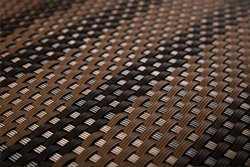 Sellon24® PE-Rattan Balkonverkleidung Balkonbespannung Sichtschutz Windschutz Matte für Balkon Terrasse Garten (17,99€/m2) (RD06 Braun & Schwarz, 80)