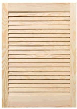 ben+camilla.com offene Lamellentür | 69 x 49,4 cm Natur | Hochwertige Massivholz Lamellentüren | Für Schrank- und Möbelbau | Kiefernholz unbehandelt