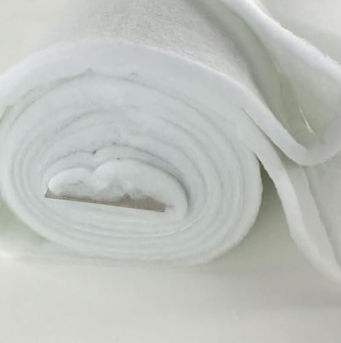 STOFFKONTOR Dacronwatte 200g Volumenvlies - Meterware, Farbe Weiss - zum Füttern von Jacken, Decken, Schlafsäcken uvm.