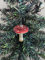 Glass mushroom hanging Christmas tree ornament