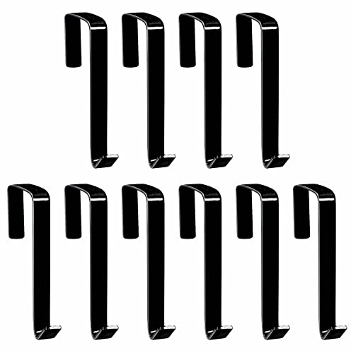 10 Türhaken zum Einhängen, robuster Z-förmiger Türhaken aus Metall, strapazierfähiger Metallhaken, verbessert zum Aufhängen, Handtücher, Kleidung, Taschen, Kabine, passend für 4.5cm dicke Türen