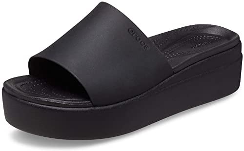 Crocs Mujer Brooklyn Slide Sin cordones, Black, 38/39 EU