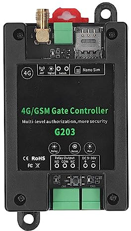 Asixxsix GSM-Toröffner, 3G 4G GSM-Türöffner-App-Fernbedienung, Multifunktionale Garagentor-Zugangssteuerung für Aufzüge, Resorts, Unterstützt 1001 Autorisierte Benutzer