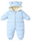 Bébé Filles Garçons Combinaison de Ski Hiver Manteau Nouveau-Né Épais Fermeture éclair Barboteuse Bébé Coupe-Vent Capuche Polaire Vêtements D'Extérieur Bleu 18-24 Mois