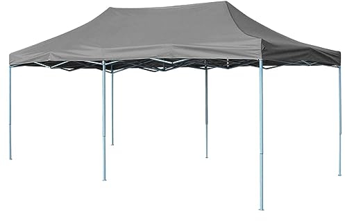 BaraSh Pop-Up-Partyzelt Faltbar 3x6 m Anthrazit Pavillon Dach 3x6 Ersatzdach Wasserdicht Pavillon