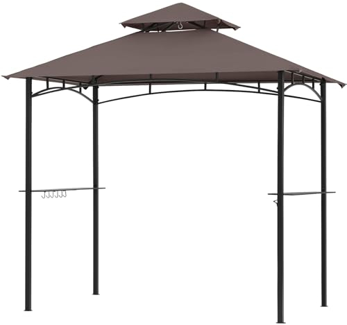 ABCCANOPY Ersatz-Pavillon-Überdachung – 12,7 x 20,3 cm, doppelstöckig, Grill-Überdachung, Outdoor-Grillzelt-Dach für #L-GG001PST-F (braun)
