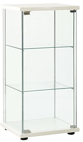 ZQQLVOO Schränke Anrichte Mehrzweckschrank Vitrine Hartglas Weiß