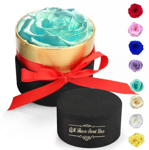 RANJIMA Ewige Rosen, Infinity Rose Echte Rosen Konservierte Rosen Handgemacht, Rosenbox mit Konservierte Blumen Deko Wedding Geschenke Valentinstag Jahrestag Verlobungs für Mama Frau Freundin Frauen