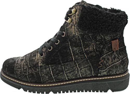 Waldläufer K-Gesa Damen Schnürstiefel in Braun, Größe 7