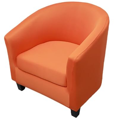 Morbuy Sesselschoner Elastisch, Pure Farbe 2er Set Sessel Sesselbezug Universal Sesselhussen Weich Waschbar Sesselüberzug Hussen Cocktailsessel Clubsessel Überzug Cafe Stuhl (Orange)