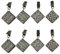 Dimoxii 8 Stück Marmor-Tischdeckengewichte, Schwere Premium Tischdecken-Clips mit Zusätzliche Gewichte, Tischdecken Beschwerer mit Klammer (Quadrat)