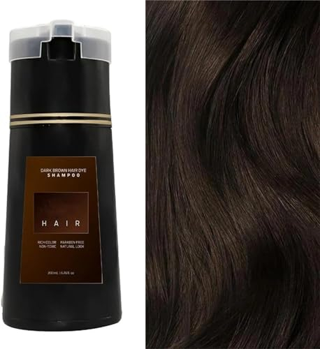 Nova Hair Dye Shampoo, Nova Hair Instant Dye Shampoo, Nova Hair Color Shampoo for Gray Hair, for Women and Men (Dark Brown)