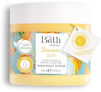 The Bath Factory,Banana Split Shea Body Scrub,300 Gramm
