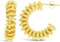 ARS-ARGENTI Creolen Ohrringe Damen Mädchen Sterling Silber 925 Gold 18K - hypoallergen (Rund Statement Creolen in Spiraldesign MAYA Edelstahl 18K vergoldet 29x7mm)