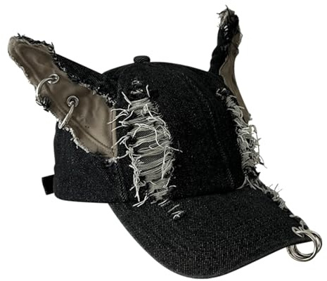 ZHAPEG Baseballmütze mit 3D-Hundeohren für Erwachsene, Unisex, Herbst, Frühling, Baseballmütze, Outdoor-Sonnenkappen, lässiger Hip-Hop-Tanzhut