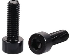 2 Pieces Bike Water Bottle Cage Bolts Hex Socket Tapping Screws for Cycling Bottle Holder Bracket Rack Accessories,Bike Water Bottle Cages, 7 Colors (Black)