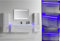 Faizee Möbel Moderne Badmöbel in Hochglanz Weiß – LED-Spiegel, Soft-Close Waschtischunterschrank & Keramik-Waschbecken (60 cm, 90 cm, 120 cm) (1 Seitenschrank Links, 90 cm (Unterschrank))