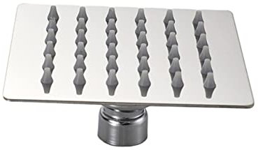 SHINEOFI Cabezal De Ducha Cuadrado Inoxidable Diseño De Lluvia Alcachofa De Alta Presión Plateado