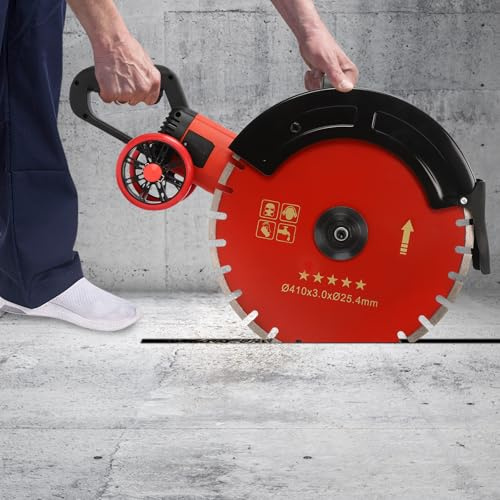 DSYOGX Scie à béton électrique 4000 W 220 V Scie à béton Scie à pierre avec un tuyau de 16,4 pieds, sûre et fiable, pour couper la pierre, le béton, le granit