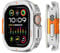 Suphart 2 en 1 Funda Compatible con Apple Watch Ultra 2/Ultra 49mm Carcasa, Protector Parachoques Sólido con Cubierta Trasera para iWatch Ultra 49mm, Plata