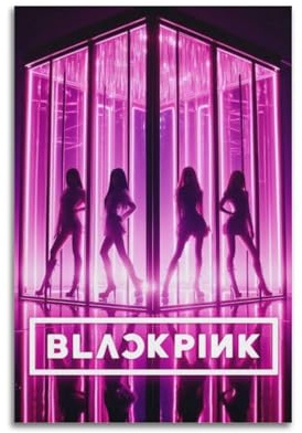 UYYRWEQRTR Blackpink Poster, ästhetische Wandkunst, dekoratives Gemälde, Poster, Dekoration, Vintage-Leinwand für Wohnzimmer, Schlafzimmer, 30 x 45 cm, ungerahmter Stil