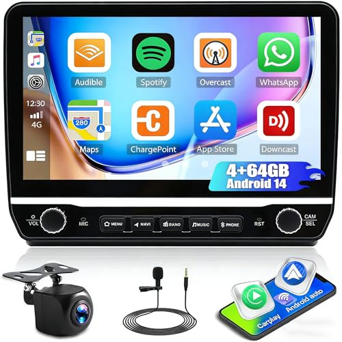 10 Zoll Navigationsgeräte für FIAT Ducato/Peugeot Boxer/Citroen Jumper 2006-2023 Autoradio mit Bildschirm mit Apple CarPlay & Android Auto Display Bluetooth Radio GPS FM/RDS Android 15 4+64G