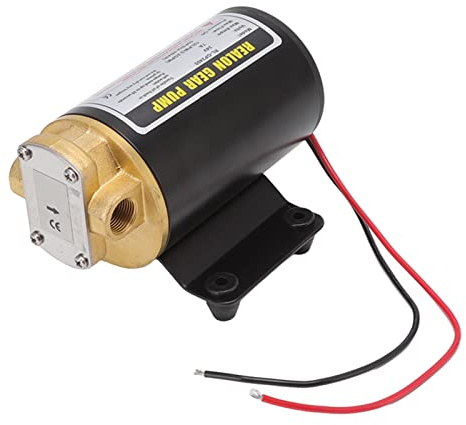Fdit Electric Gear Oil Pump, Thermal Protection Motor Brass Oil Transfer Pump with Large High Pressure, for Engine Lubricant Viscous Liquid (24V)
