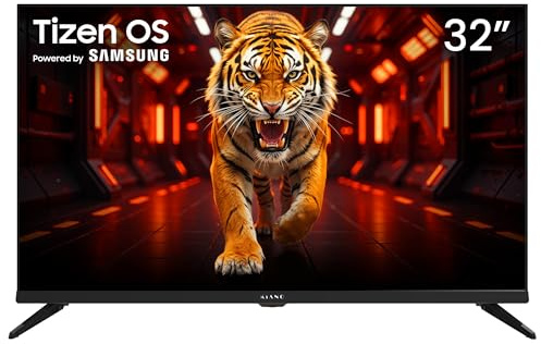 Kiano Elegance 32 Zoll (81 cm) HD LED Smart TV mit TIZEN OS (Powered by Samsung), Dolby Audio, Triple Tuner DVB-T2/C/S2, 3× HDMI, USB-PVR, WLAN LED Fernseher