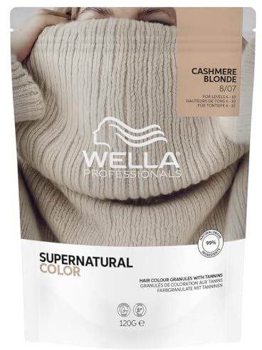 Wella Professionals Supernatural Color – Professionelle Semi-Permanente Haarfarbe – Mit Tanninen zum Färben, Stärken & Reparieren des Haares – 8/07 Kaschmir Blond – 120g