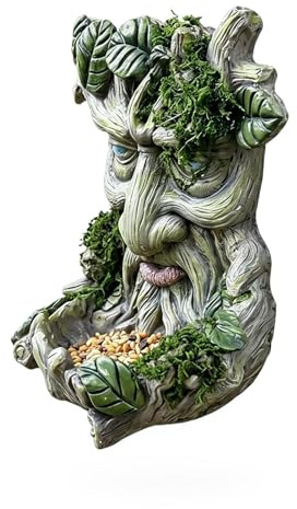 Cara Arbórea - In resina 3D resistente alle intemperie, arte per giardino, per nutrire , scoiattoli e in casa, prato, cortile, cortile, fattoria,