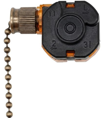 Catene di azionamento per ventilatori a soffitto e luci, interruttore a 3 velocità per ventilatore soffitto, catenella di azionamento in bronzo da 8 cm - catenella di ricambio per ventilatori e