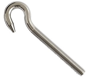 M4 304 Edelstahl-Hakenschraube Haken Bolzen Schraube Ringe mit einem runden Hakenschraube Verlängerte Schraube Packung mit 10 Stück