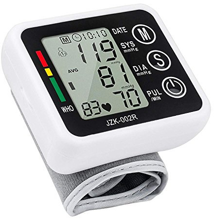 Shyonda Wrist Blood Pressure Monitor Automatic Pulse and Heartbeat Monitors with Digital LCD Display for Home Use,2 Users Mode.