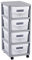 Curver Regal INFINITY mit 4 Schubladen